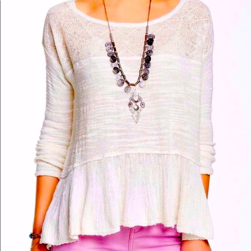 FREE PEOPLE KRISTOBEL EMBROIDERED TOP